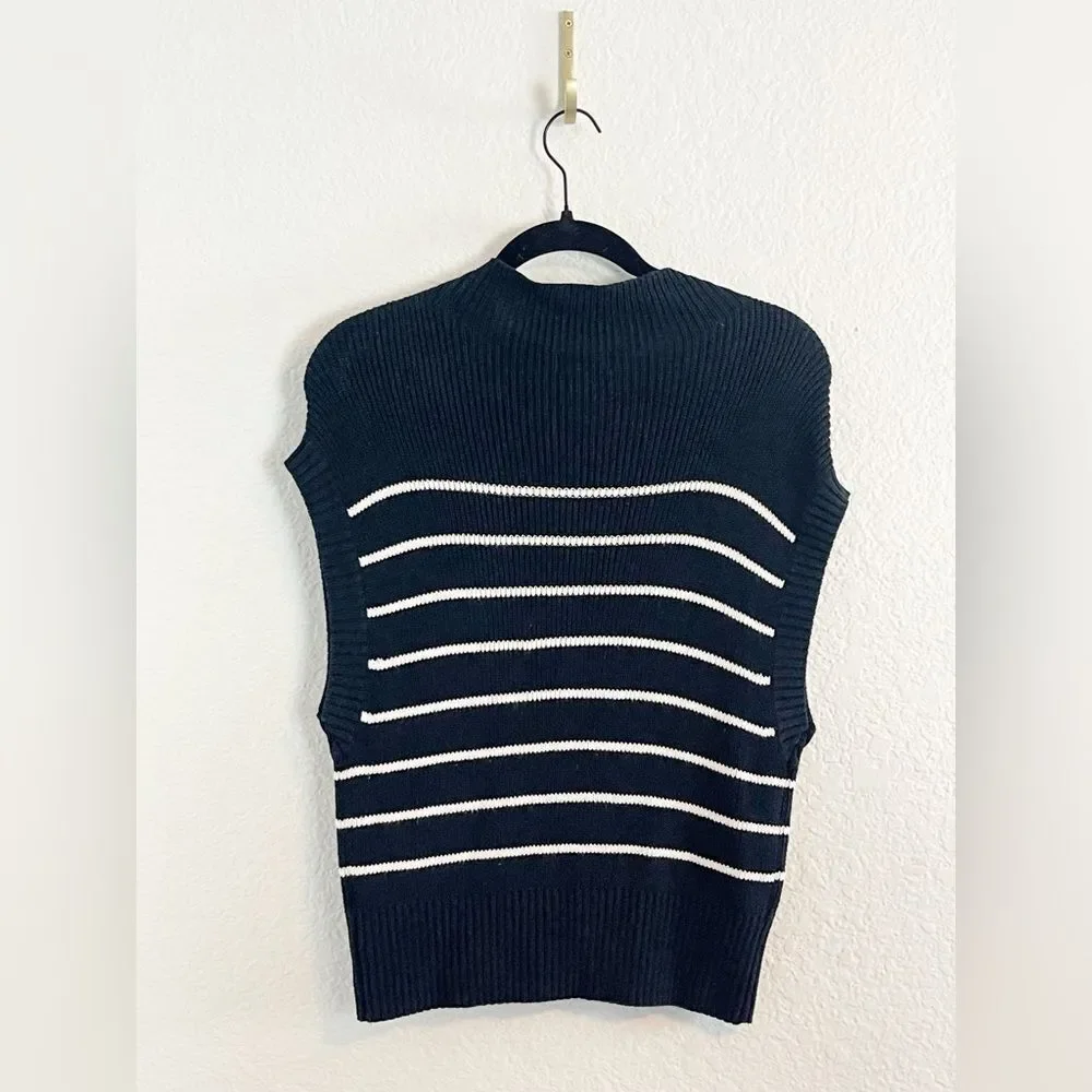 Anthropologie Black and White Striped Sweater - Picture 4 of 10
